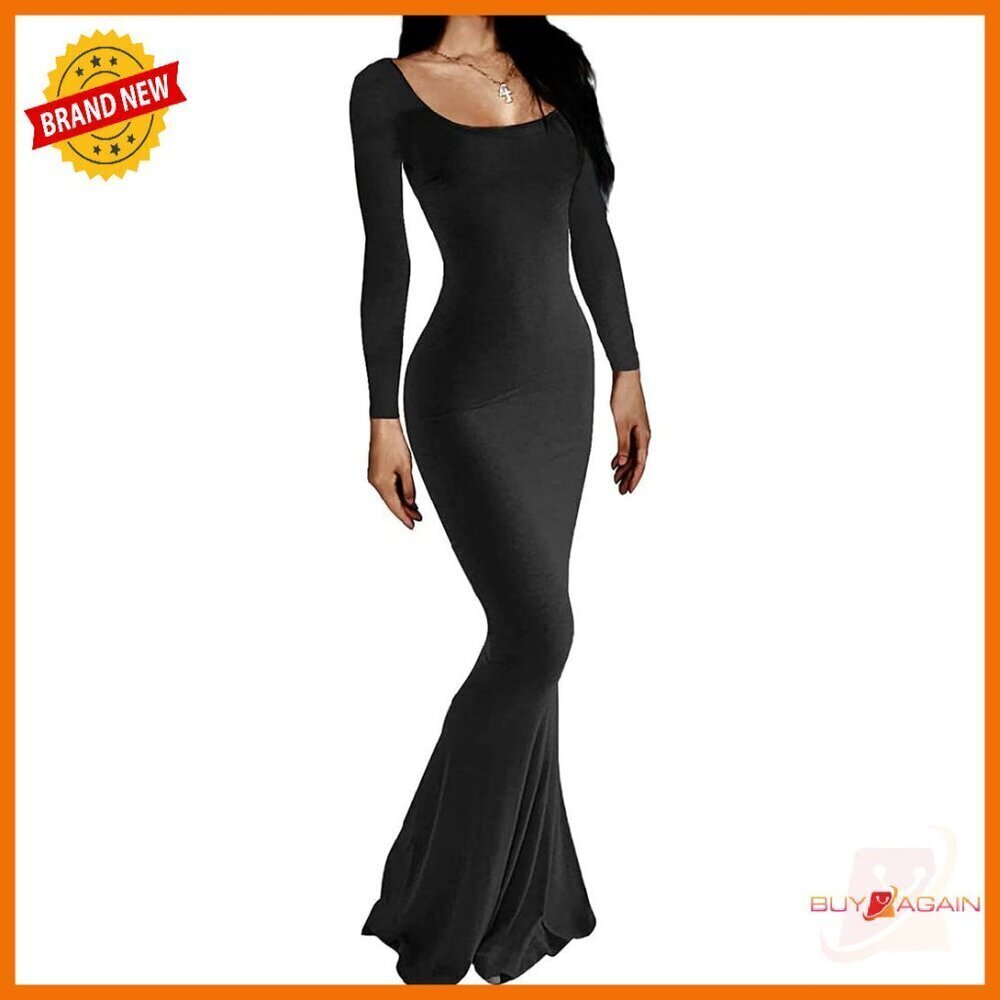 Spaghetti Strap Bodycon Maxi Dress Backless Formal Mermaid Hem